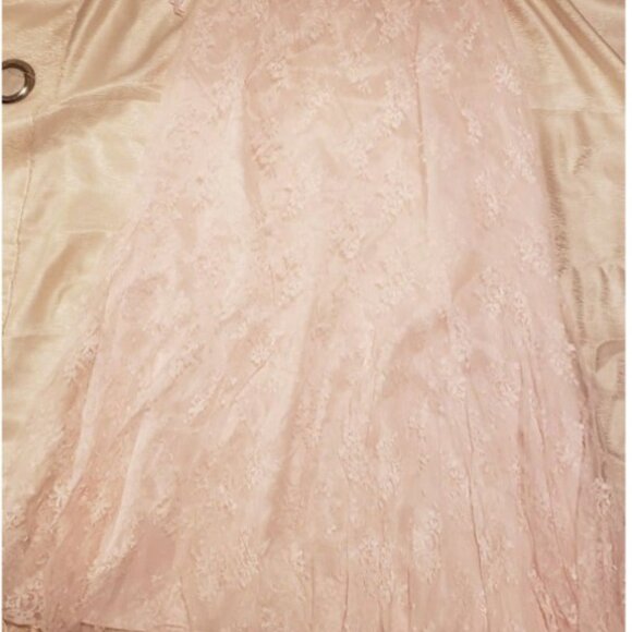 🌸 1980s Blush Pink Lace Skirt Set — Fairycore Elegance / Vintage Formality | M - Picture 10 of 12